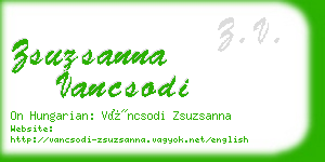 zsuzsanna vancsodi business card